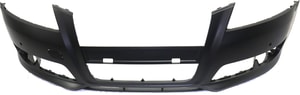 Front Bumper Cover for Audi A3 2009-2013, Primed (Ready to Paint), without Sport Package, without Headlight Washer Holes, with Parking Aid Sensor Holes, Replacement