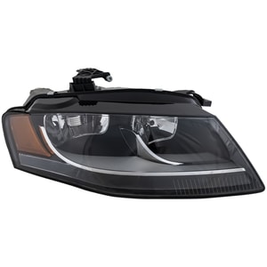 Headlight Assembly for Audi A4 2009-2012, Right Passenger, Halogen, Sedan/Wagon, Replacement