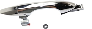 Front Exterior Door Handle for Acura MDX 2007-2013, Left Driver, All Chrome, with Keyhole, Plastic Material, Replacement