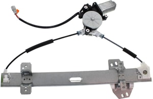 Rear Window Regulator for Acura TL 1999-2003, Right Passenger, Power Operated, with Motor, 2 Pins, Replacement