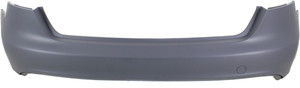 Rear Bumper Cover for Audi A4/S4 2009-2012, Primed (Ready to Paint), with S-Line Package, without Parking Aid Sensor Holes, Sedan, Replacement