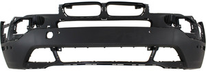Front Bumper Cover for BMW X3 2007-2010, Lower Position, Textured Finish, Without M Package, With Park Distance Control Sensor Holes, Replacement