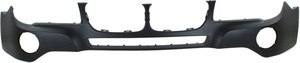 Front Bumper Cover for BMW X3 2007-2010, Upper, Primed (Ready to Paint), Without M Package, Without Headlight Washer Holes, Replacement