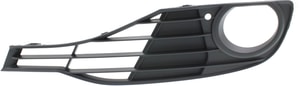 Front Fog Light Molding for BMW 3-Series 2012-2015, Left Driver, Textured Black, Standard without M Sport Package, Sedan/Wagon, Replacement Models: 320i, 328i, 335i, 340i.