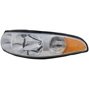 Headlight Assembly for Buick LeSabre Custom Model (2000-2005), Left Driver Side, Halogen, Composite with Cornering/Marker Light, Front Wheel Drive, Replacement