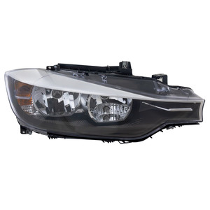 Headlight Assembly for BMW 3-Series 2012-2015, Right Passenger, Halogen, Sedan/Wagon, Replacement - Fits Models: 320i, 328i, 335i, 340i