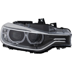 Headlight for BMW 3-Series (2012-2015) Right Passenger, Lens and Housing, Xenon, without HID Kit, without Adaptive Headlights, Sedan/Wagon, Replacement Models: 320i, 328i, 335i