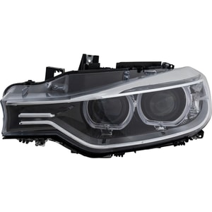 Headlight for BMW 3-Series 2012-2015 Left Driver, Lens and Housing, Xenon, without HID Kit, without Adaptive Headlights, Sedan/Wagon, Replacement. Models: 320i, 328i, 335i.