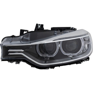Headlight for BMW 3-Series 2012-2015 Left Driver, Lens and Housing, Xenon, without HID Kit, without Adaptive Headlights, Sedan/Wagon, Replacement. Models: 320i, 328i, 335i.