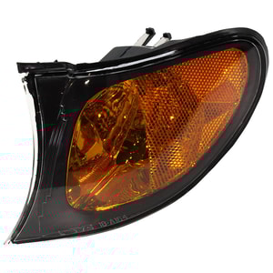 Corner Light Assembly for BMW 3-Series 2002-2005, Left Driver, Yellow with Black Surround Trim, Sedan/Wagon, Replacement - Fits 316i, 318i, 320i, 323i, 325i, 328i, 330i models.