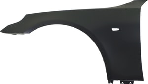 Front Fender for BMW 5-Series 2004-2010, Left Driver, Primed (Ready to Paint), Sedan/Wagon, Steel, Replacement Models: 520i, 525i, 530i, 535i, 540i, 545i, 550i.