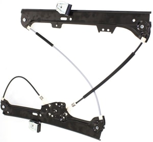 Front Window Regulator for BMW 5-Series (2004-2010), Power, without Motor, Left Driver, Replacement Models: 525i, 528i, 530i, 535i, 545i, 550i, M5.