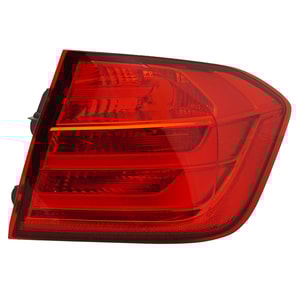 Tail Light for BMW 3-Series 2012-2015, Right Passenger Side, Outer, Lens and Housing, Halogen, Replacement Models: 320i, 328i, 335i, 340i.