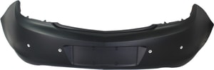 Primed (Ready to Paint) Rear Bumper Cover for Buick Regal 2011-2013, with Parking Aid Sensor Holes, Fits Base/CXL Models, Replacement