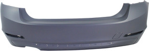 Rear Bumper Cover for BMW 328I 2012-2015 Sedan, Primed (Ready to Paint), Luxury/Modern/Sport Line without M Sport Package or Park Distance Control Sensor Holes, Replacement
