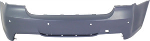 Rear Bumper Cover for BMW 3-Series 2006-2011, Primed (Ready to Paint), with M Package, Park Distance Control Sensor Holes, 3.0L Engine, Sedan, Replacement