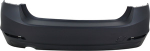Rear Bumper Cover for BMW 320I/328D (2012-2015), Primed (Ready to Paint), Standard Without M Sport Package, Without Park Distance Control Sensor Holes, Sedan, Replacement
