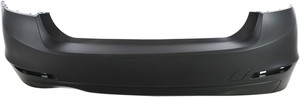 Rear Bumper Cover for BMW 328I 2012-2015, Primed (Ready to Paint), Standard Without M Sport Package, Without Park Distance Control Sensor and Molding Holes, Sedan, Replacement (CAPA Certified)