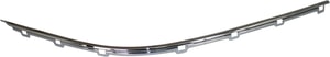 Front Bumper Molding Outer Cover for BMW 5-Series 1997-2000, Right Passenger Side, Chrome, Replacement Models: 520i, 528i, 530i, 535i, 540i, 545i