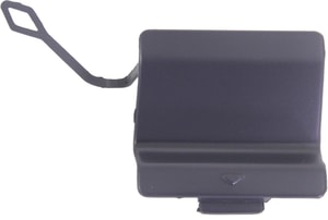 Rear Bumper Tow Hook Cover for BMW 5-Series 2011-2013, Primed (Ready to Paint) Gray, Sedan, without M Package, Replacement suitable for 528i, 535i, 550i models.