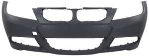 Front Bumper Cover for BMW 3-Series 2006-2012, Primed (Ready to Paint), with M Package, without Headlight Washer and Parking Distance Control Sensor Holes, for Sedan 2006-2011/Wagon 2006-2012, Replacement