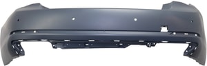 Rear Bumper Cover for BMW 7-Series 2013-2015, Primed (Ready to Paint), without M Package, Replacement Models: 740i, 740Li, 750i, 750Li, 760Li.