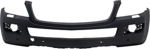 Front Bumper Cover for Mercedes-Benz GL-Class 2007-2012, Primed (Ready to Paint), with Parktronic and Headlight Washer Holes, without Curve Lighting, Replacement