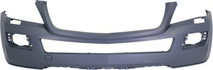 Front Bumper Cover for GL-Class 2007-2012, Primed (Ready to Paint), Without Parktronic Holes, with Headlight Washer Holes, with Curve Lighting, Replacement