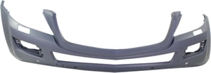 Front Bumper Cover for Mercedes-Benz GL-Class (2007-2012), Primed (Ready to Paint), with Parktronic and Headlight Washer Holes, with Curve Lighting, Replacement