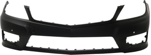 Front Bumper Cover for Mercedes-Benz C-Class 2012-2015, Primed (Ready to Paint), with AMG Styling Package and Ptronic Holes, without Headlight Washer and Side Marker Light Holes, Excluding C63 AMG Model, Replacement