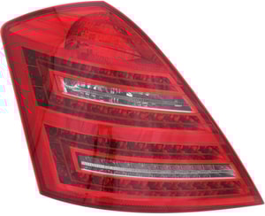 Tail Light Assembly for Mercedes-Benz S-Class Sedan, Left Driver, Model Years 2010-2013, Replacement