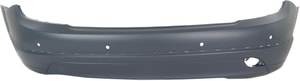 Rear Bumper Cover for Mercedes-Benz C-Class 2008-2011, Primed (Ready to Paint), Excluding C63 AMG Model, without AMG Package, with Sport Package, with Parktronic Holes, Replacement