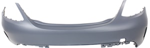 Rear Bumper Cover for Mercedes Benz C-Class 2015-2018, Primed (Ready to Paint), with AMG Styling Package, without Active Park Assist Sensor Holes, Sedan, Replacement
