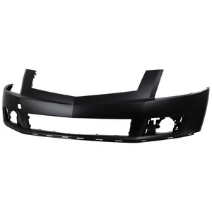 Front Bumper Cover for Cadillac SRX 2010-2012, Upper Section, Primed (Ready to Paint), w/o Headlight and Parking Assist Sensor Holes, Replacement (CAPA Certified)