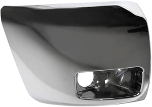 Front Bumper End Right Passenger for Chevrolet Silverado 1500 (2007-2013), Chrome, Plastic Face Bar Cap, with Fog Light Holes, Excludes 2007 Classic, Replacement (CAPA Certified)