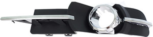 Front Fog Light Molding for 2008-2012 Chevrolet Malibu, Left Driver, Black with Chrome Trim, LT/LTZ Models, Replacement