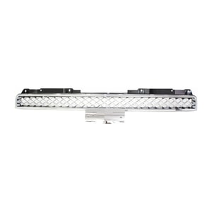Upper Grille for Chevrolet Tahoe (2007-2014), Avalanche (2007-2013), Plastic, Chrome Shell with Painted-Gray (Platinum) Insert, Replacement