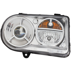 Headlight for Chrysler 300 2005-2010, Right Passenger Side, Lens and Housing, Xenon Light, Without HID Kit, for C Models, Replacement