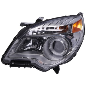 Headlight Assembly for Chevrolet Equinox 2010-2015, Left Driver, Halogen, Projector Type, Replacement (CAPA Certified)