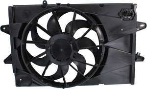 Radiator Fan Shroud Assembly for Chevrolet Equinox/GMC Terrain 2010-2017, Compatible with 2.4L Engine, Replacement