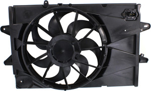 Radiator Fan Shroud Assembly for Chevrolet Equinox/GMC Terrain 2010-2017, Compatible with 2.4L Engine, Replacement