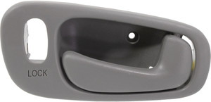 Front Interior Door Handle for Toyota Corolla/Chevrolet Prizm 1998-2002, Right Passenger, Gray, with Power Lock and Lock Hole, Suitable for Rear, Replacement