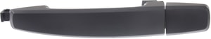 Rear Exterior Door Handle for Pontiac G3 2009-2010, Right Passenger = Left Driver, Smooth Black with Cover, Lever and Cap, Replacement