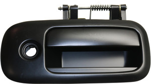 Rear Exterior Door Handle for GMC Express/Savana Van 2010-2020, Right Passenger Side Sliding Door, Smooth Black with Keyhole, Replacement