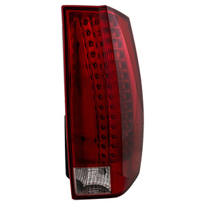 LED Tail Light Assembly for 2007-2014 Cadillac Escalade/ Escalade ESV, Base Model, Right Passenger, Red and Clear Lens, Replacement