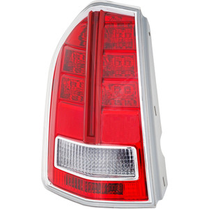 Tail Light Assembly for 2013-2014 Chrysler 300, Left Driver Side with Red Accent, Replacement
