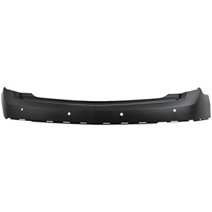 Upper Rear Bumper Cover for Cadillac SRX (2010-2016), Primed (Ready to Paint), fits 2013-2016 models without Cross Traffic Alert and Blind Spot Sensor, with Park Assist Sensor Holes, Replacement