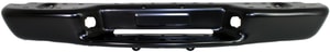 Step Bumper Face Bar for Chevrolet S10 Pickup 1998-2004, without Pad, with Pad Provision, without Mounting Bracket, Powdercoated Black, Fleetside, Factory Installed, Replacement