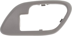 Interior Front Door Handle Case for Chevrolet C/K Full Size Pickup 1995-2002, Suburban 1995-1999, Right Passenger, Gray, Plastic, Replacement