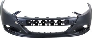 Primed (Ready to Paint) Front Bumper Cover for 2013-2016 Dodge Dart, with Tow Hook Holes, Replacement